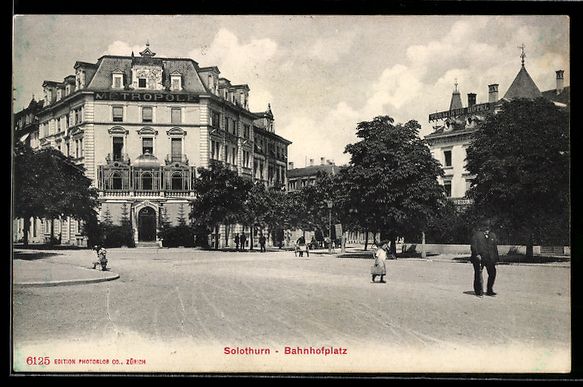 Cartes postales: AK Solothurn, Bahnhofplatz, 1907 – D'occasion à Berlin par bartko-reher