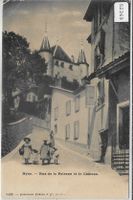 Nyon - Rue de la Poterne et le Chateau - animee