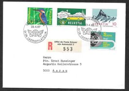 R-Sonderbrief Tag der Aerophilatelie Samedan 29.4.1967