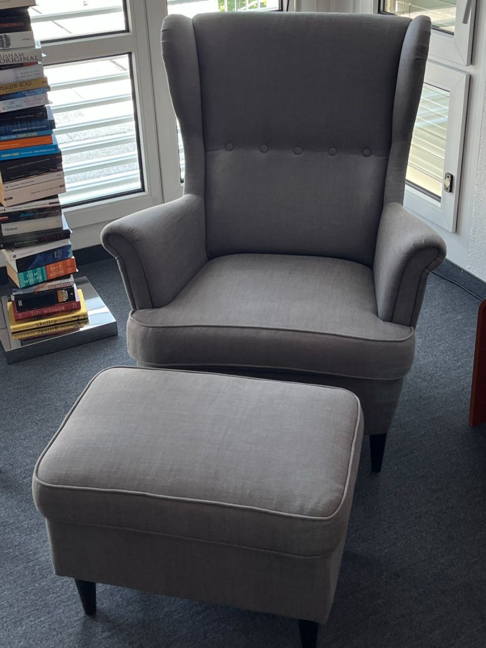 Ikea Sessel: Sessel mit Hocker, IKEA Modell Strandmon – Gebraucht aus Baden von die_9vf9