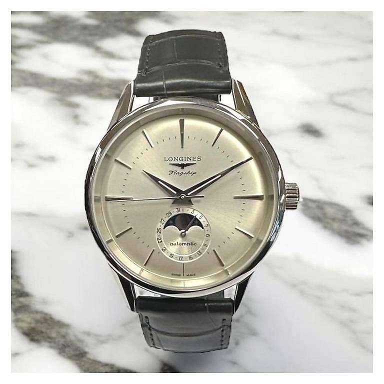 Orologi: LONGINES FLAGSHIP HERITAGE MOONPHASE L4.815.4.72.2 – Usato da Carouge GE venduto da hcashcarouge
