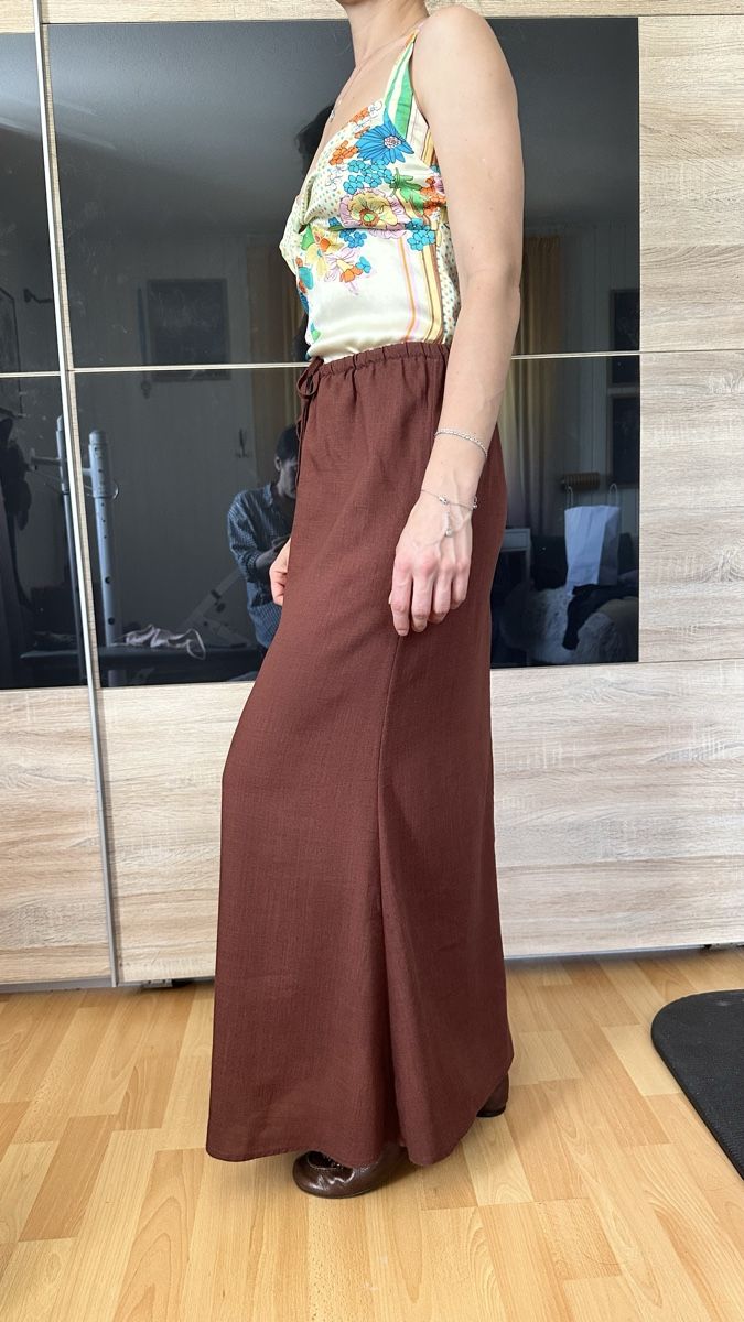 Gonne: Jupe longue marron taille XS viscose, lin – Nuovo (secondo la descrizione) da Vuippens venduto da ale_6gkb 1