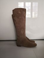 🤩MANGO WILDLEDER-STIEFEL, BEIGE