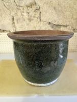 Glasierter Keramik Blumentopf, schwer, 25cm