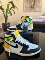 Air Jordan high, black-volt Gr. 44
