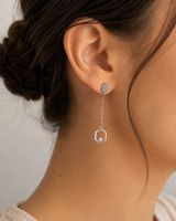 925 Sterling Silber Ohrringe Hexagon Zirkonia neu