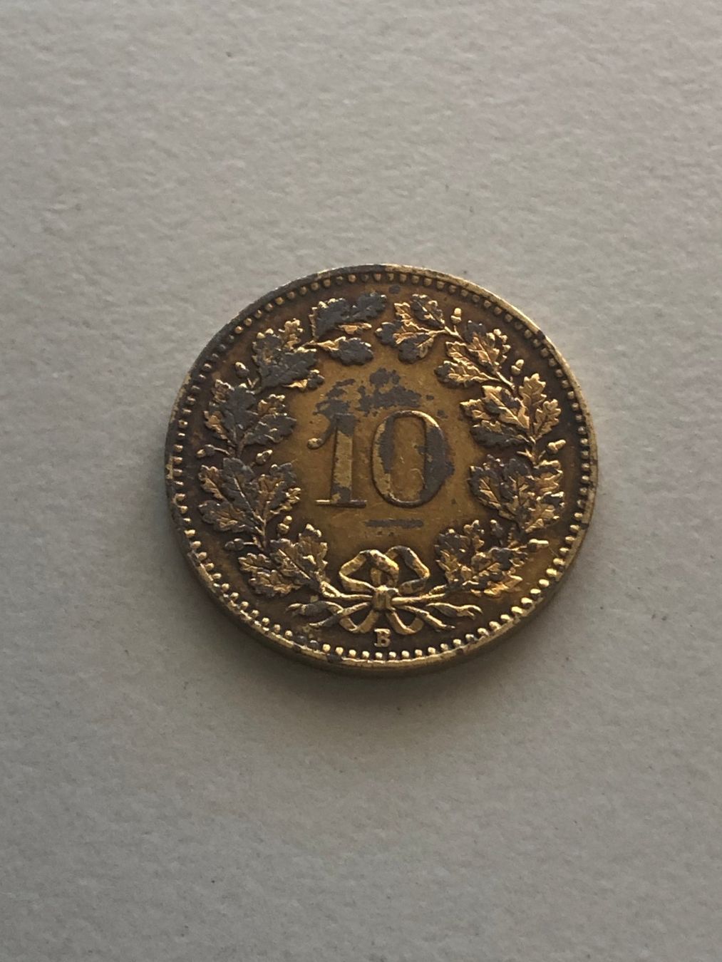 Toutes les monnaies: 10 Rp. 1918 Messing – D'occasion à Schötz par Odpa 1