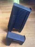 Schuhregal Stapelbar 19er Set Schwarz Kunststoff