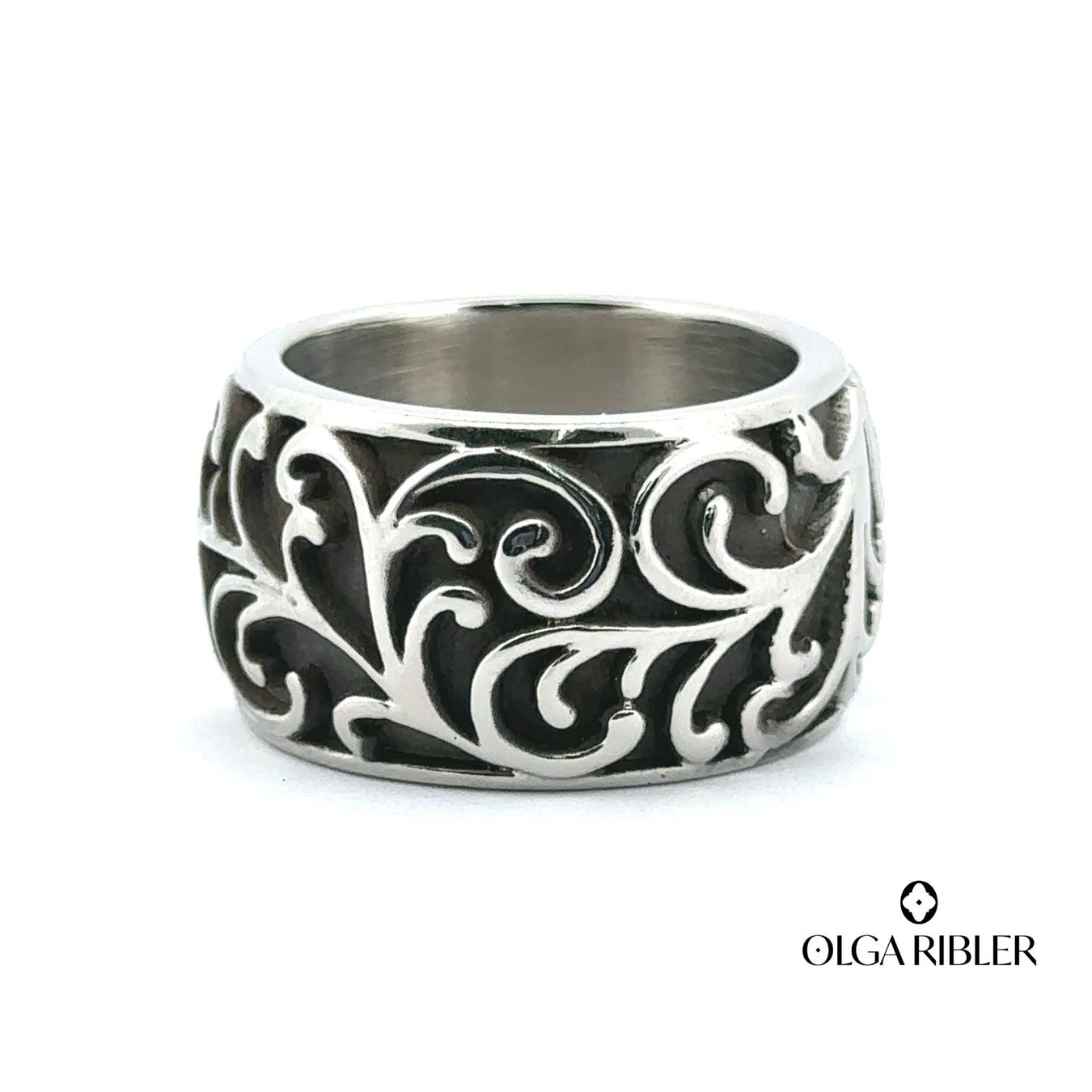Olga Ribler Ringe: Edelstahl Statement Ring mit Perle Ringgrösse 57 – Neu (gemäss Beschreibung) aus Luzern von Schmuckoutlet 3