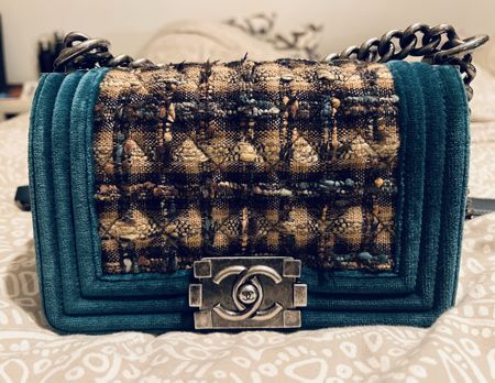 Chanel sac Boy édition limitée velours et tweed 💎