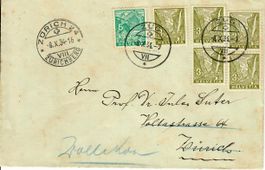 Brief Zug - Zürich - Zollikon 1934