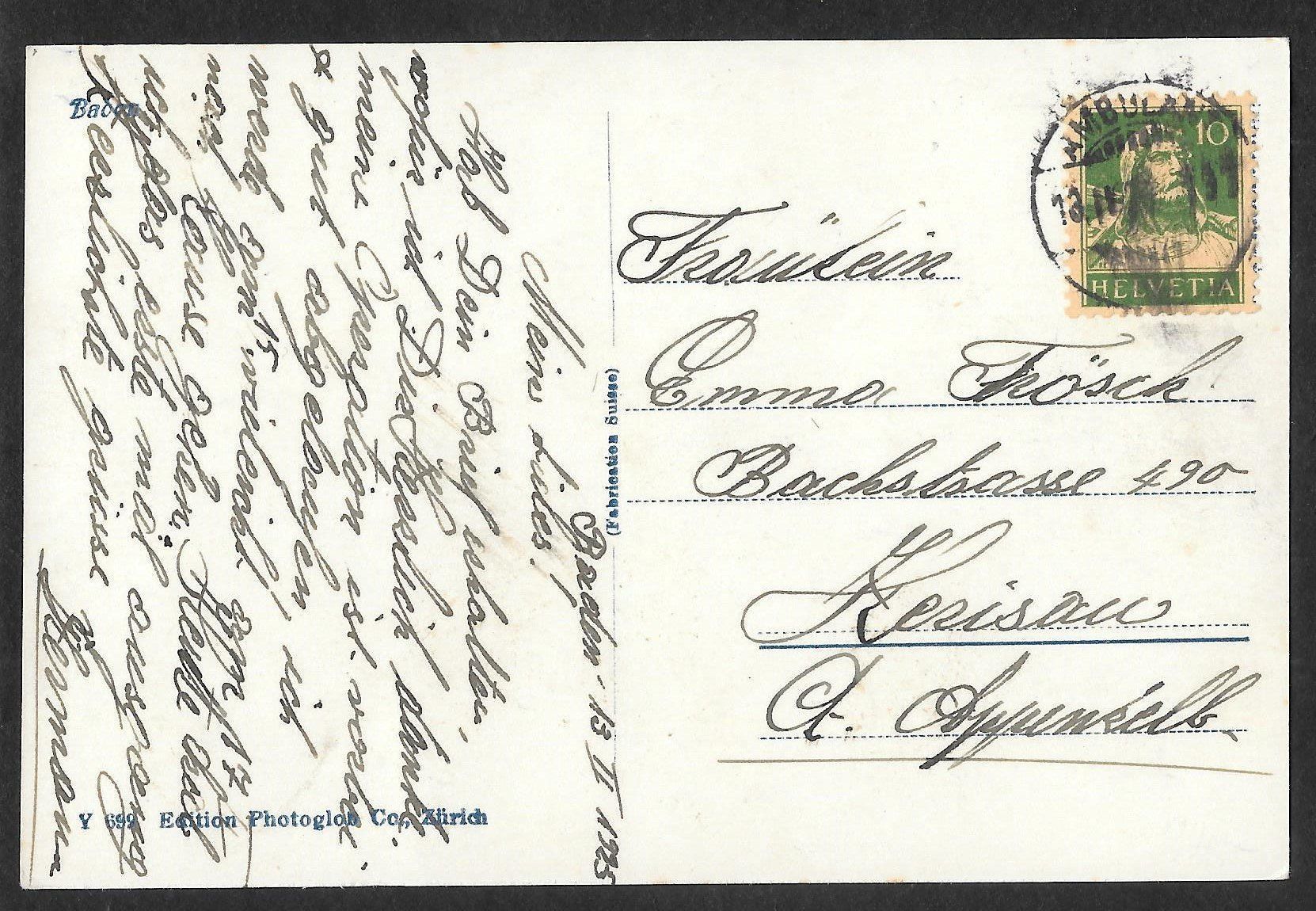 Cartoline postali: Baden Teilansicht – Usato da Olten venduto da clotaldi 1
