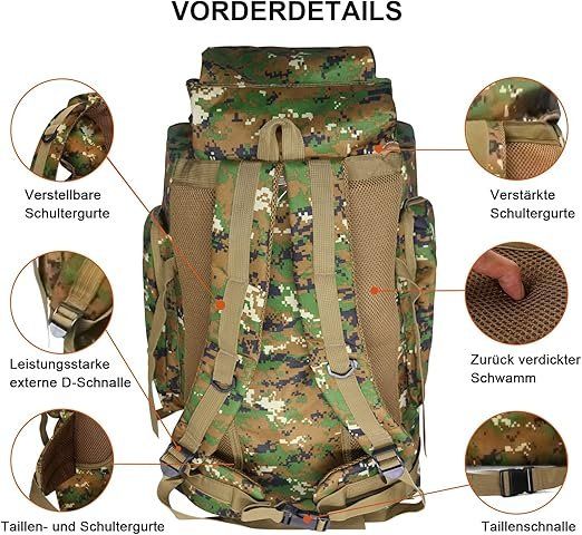 Zaini: Outdoor Taktischer Rucksack 80L – Nuovo e nell'imballaggio originale da Geneve venduto da Titi2008 4