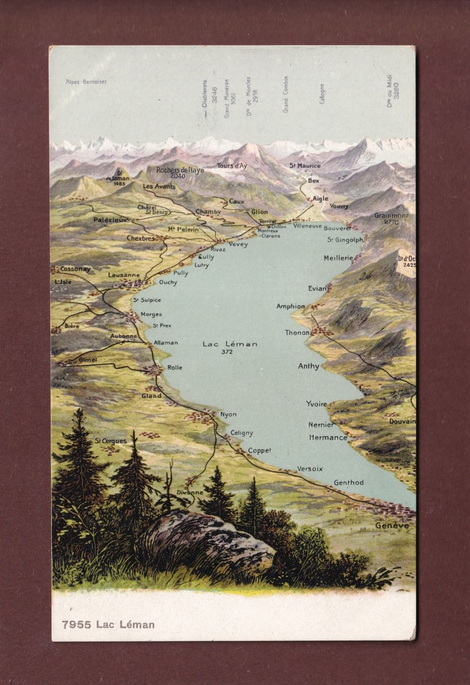 Cartoline postali: LAC LEMAN – Usato da Pully venduto da nicecards