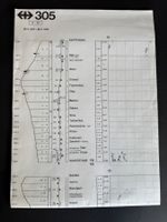 Graphischer Fahrplan 305 von 1977-1979 Rarität