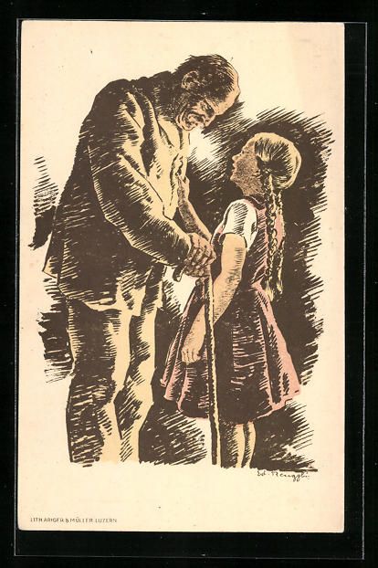 Cartoline postali: Schweizer Bundesfeier 1928, Für das Alt – Usato da Berlin venduto da bartko-reher