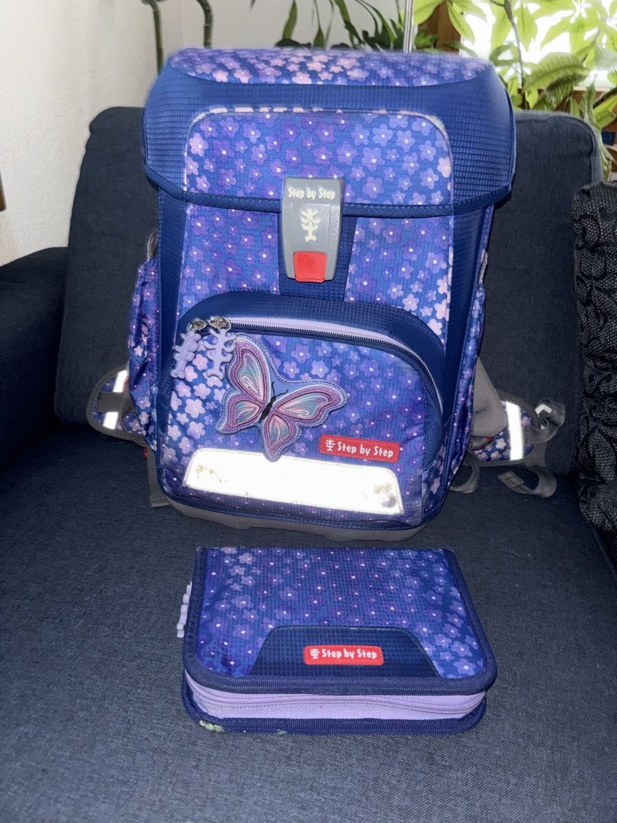 Step by Step Kindertaschen: Schulranzen Set Step by Step Schmetterling lila Grösse M – Gebraucht aus Kirchberg SG von sky_gll5