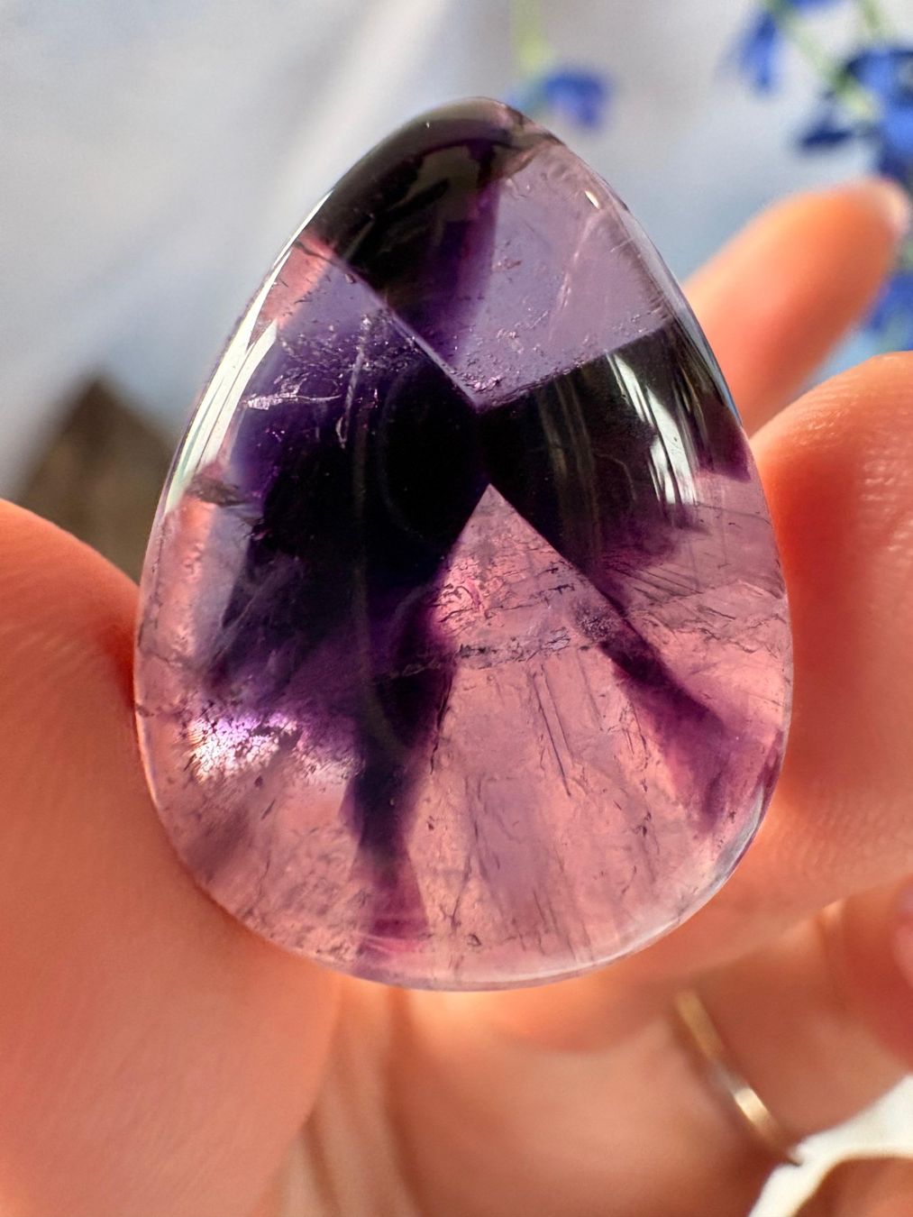 Pietre preziose: Trapiche Amethyst Cabochon – Nuovo e nell'imballaggio originale da Neuheim venduto da m.hald
