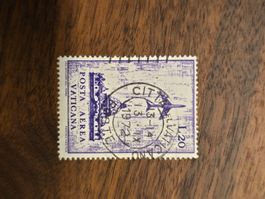 Vatikan Briefmarke 1972 mit Flugzeug und Basilika
