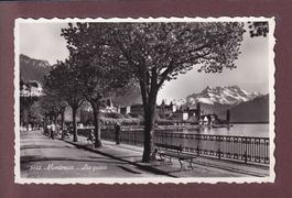 MONTREUX - Quai - Dents du Midi - 1956