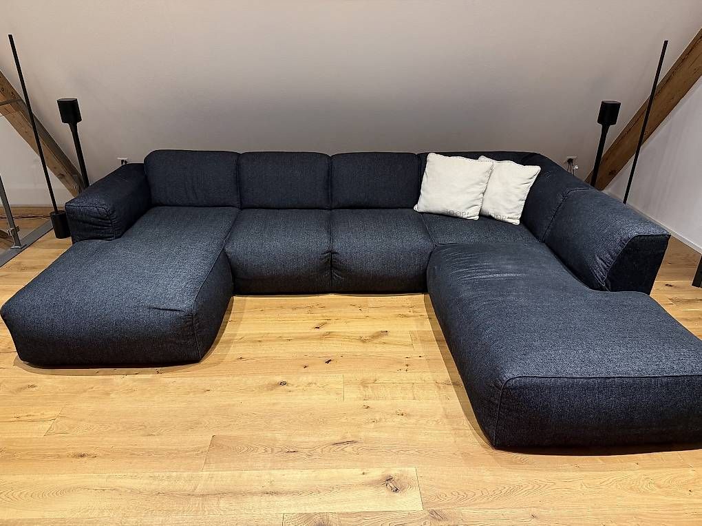 Divani: Wohnlandschaft HUDSON, Sofa anthrazit/schwarz – Usato da Hindelbank venduto da LeoSal