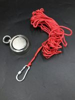 Fischermagnet | M8 304 | Silber-Rot