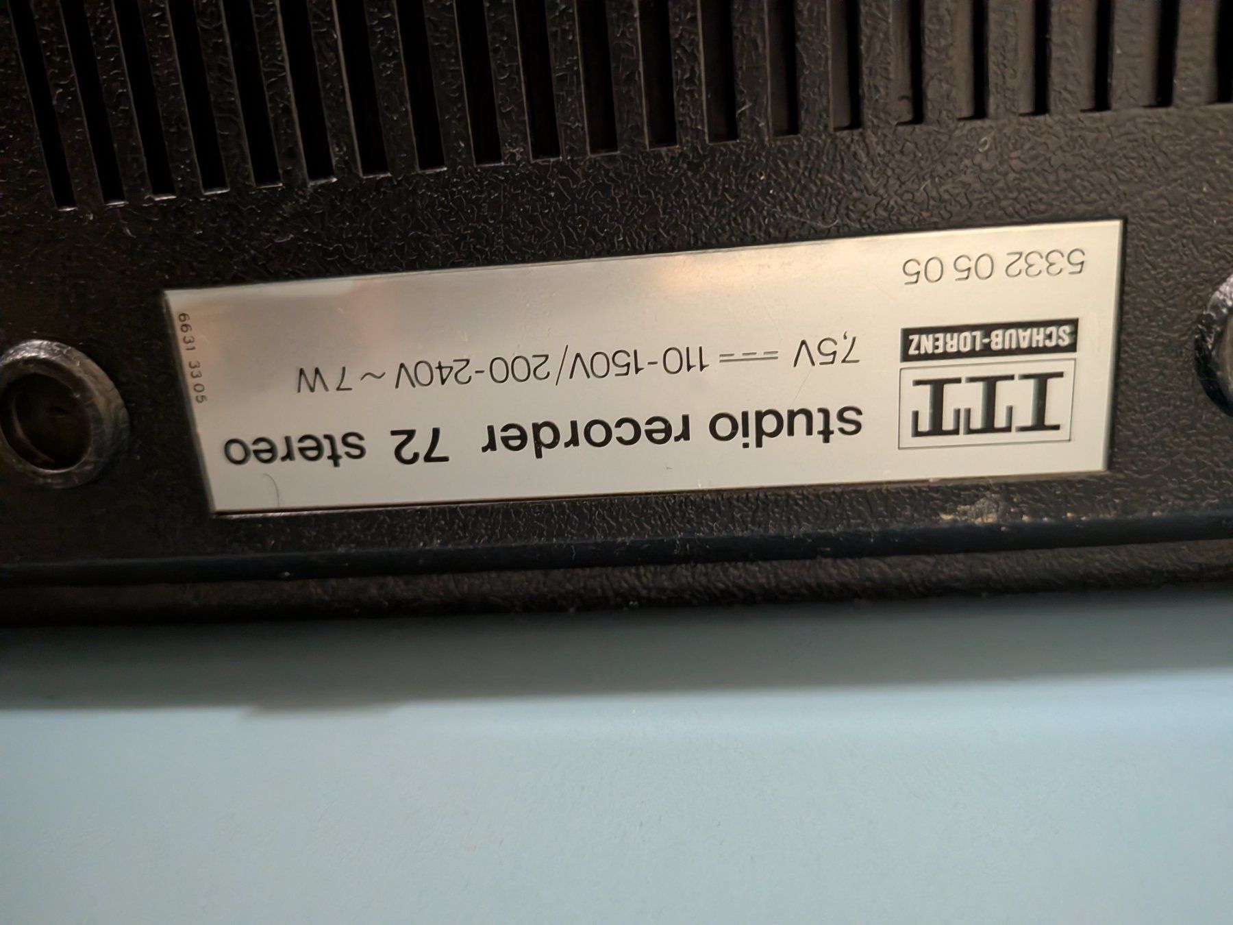 Registratori: ITT Schaub-Lorenz Studio Recorder 72 defekt – Usato da Emmen venduto da magelan 8