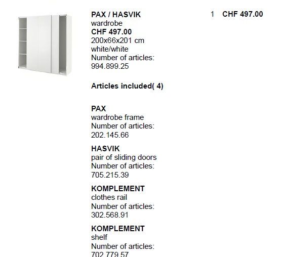 Ikea Guardaroba: IKEA PAX Kleiderschrank weiss – Usato da Schaffhausen venduto da gdi_6st5 3
