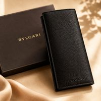 Bvlgari grand portefeuille neuf coffret cuir noir