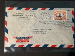 Luftpost Brief 1954 von Equador nach St. Gallen