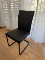 Freischwingerstuhl Amisa Schwarz Leder von Livique
