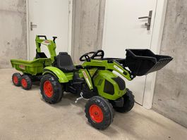 CLAAS Kindertraktor mit Anhänger und Frontlader