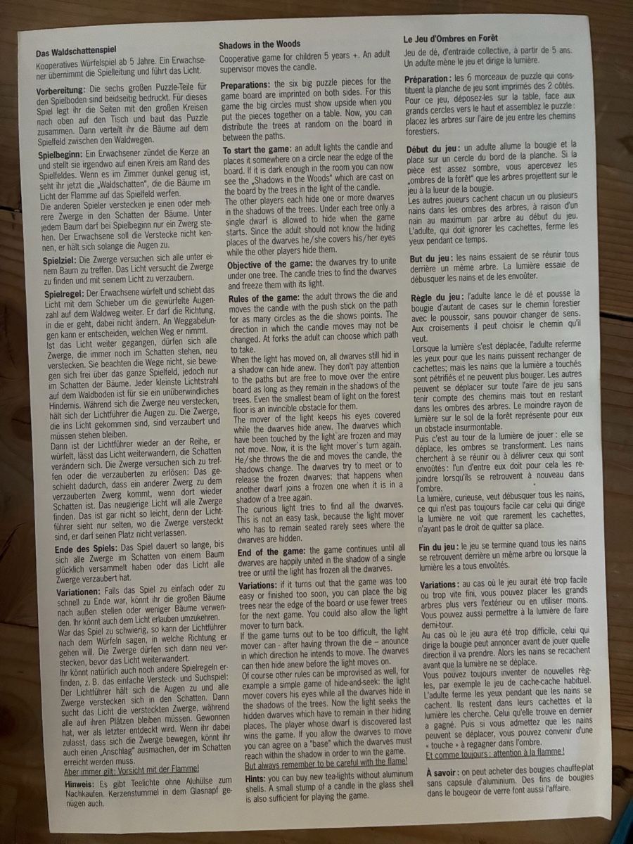 Spiele: WaldSchattenSpiel – Gebraucht aus zürich von lifi0406 6
