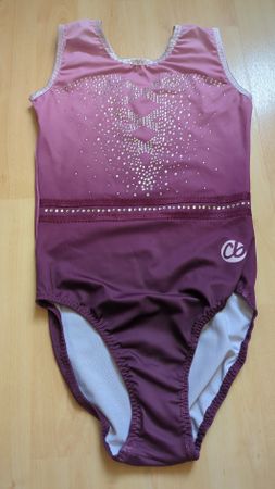 Turn Anzug mit Rosa- Violett Verlauf und Strassteinen