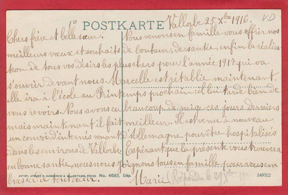 Ansichtskarten: VALLORBE – Gebraucht aus Grüningen von Kartenlaube 1