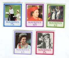 Briefmarken "Königin Elisabeth II". Mauritius.