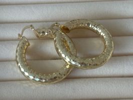 Luxus Elegante XXXL Creolen Ohrschmuck Ohrstecker Farbe Gold
