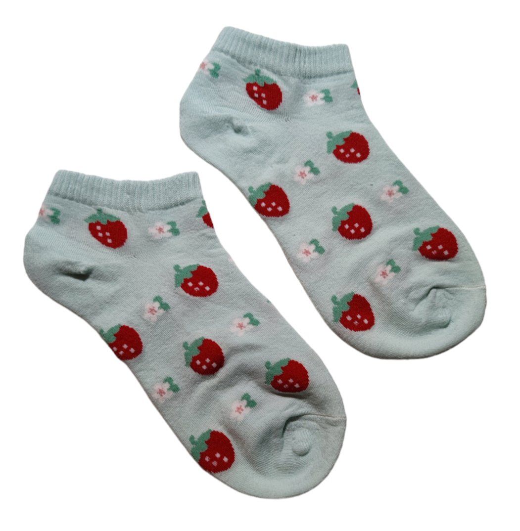 Calze: Sneaker-Socken Erdbeeren / Strawberries – Nuovo e nell'imballaggio originale da Zürich venduto da amysmith