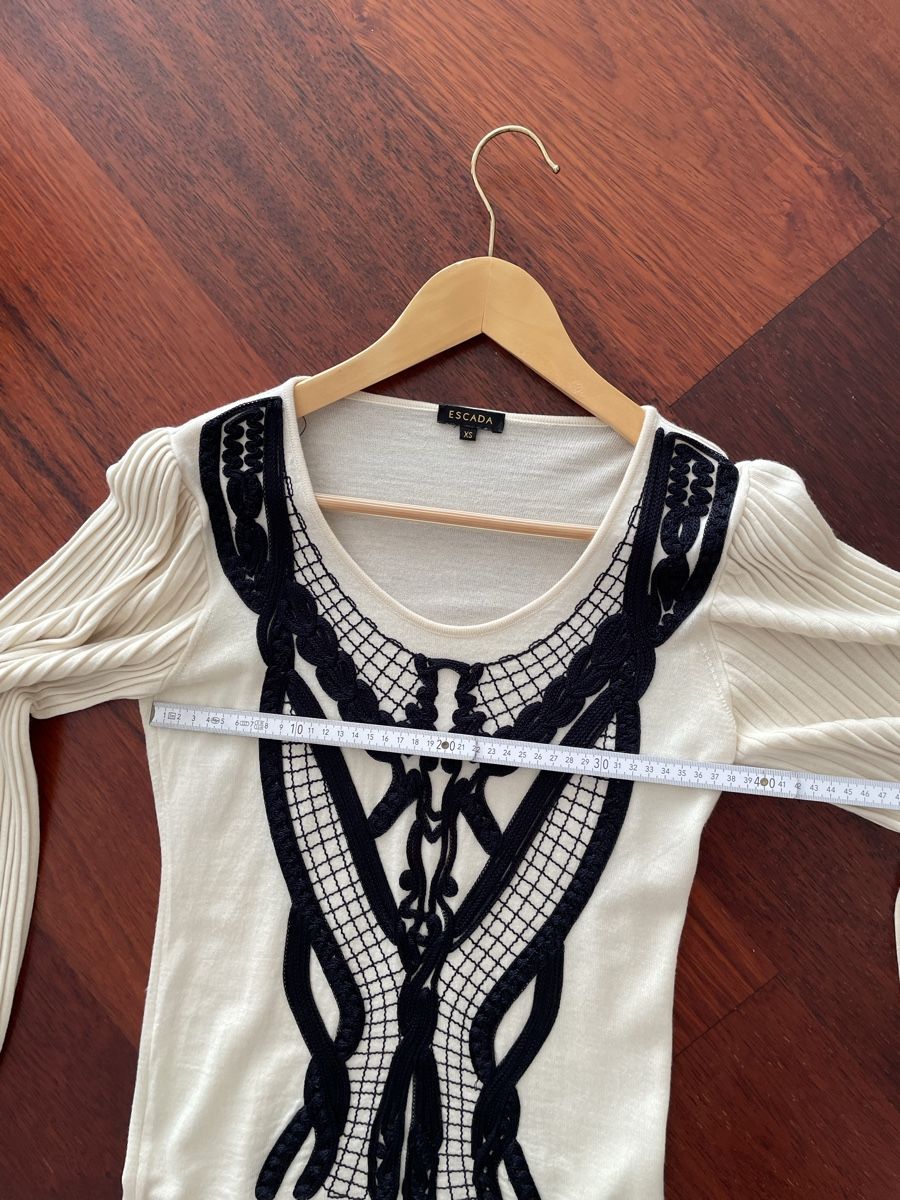 Escada Maglioni & Felpe: Pull Escada blanche (taille-XS) – Nuovo (secondo la descrizione) da Genève venduto da iry_67wr 6