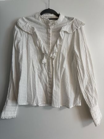Bluse mit Rüschen in Weiss von La Redoute