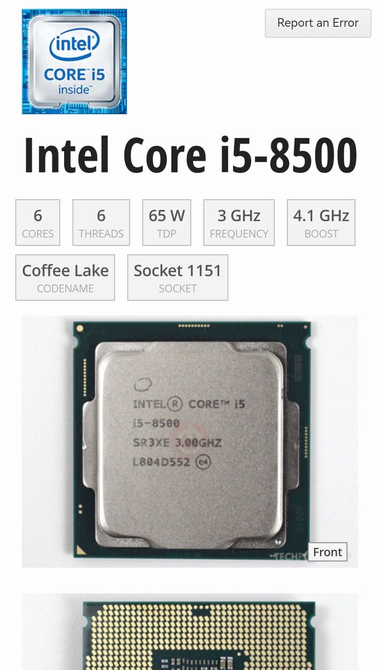 Intel PC: Intel i5-8500 – Usato da Zürich venduto da Bozakis 2