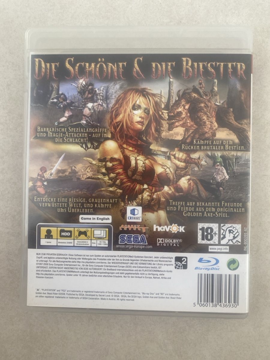 Sony Giochi: Golden Axe: Beast Rider -PS3 – Usato da Suhr venduto da SchnapperCH 1
