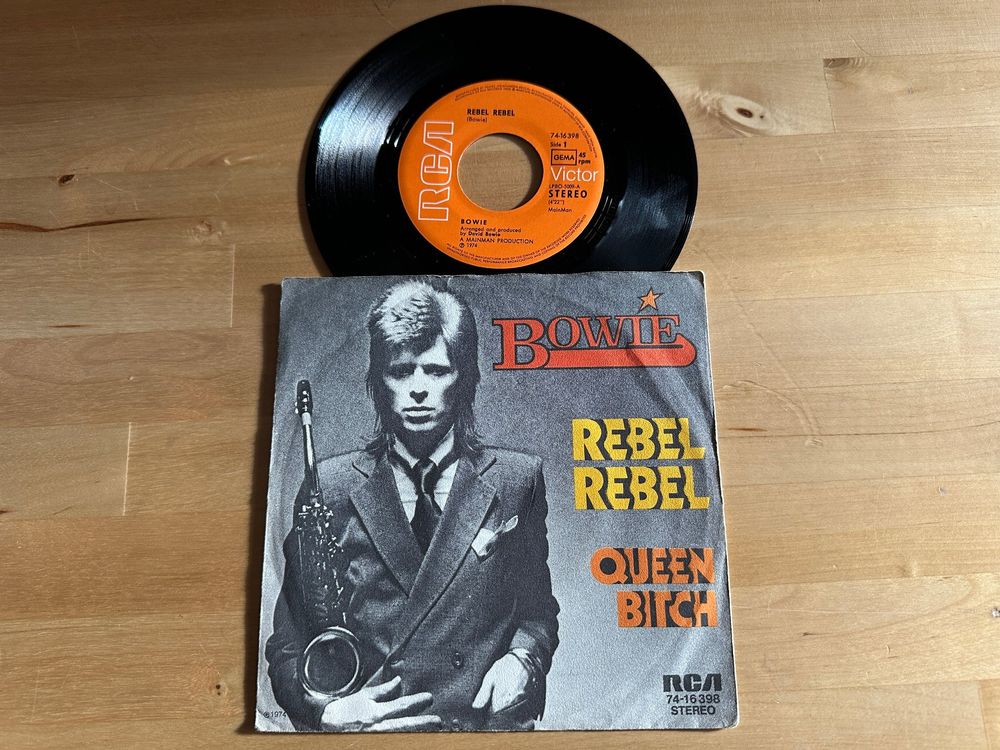 DAVID BOWIE original Single Rebel Rebel Kult Glam Top Hit (Gebraucht ...