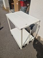 Servierwagen weiss klappbar 70cm hoch 60cm breit 