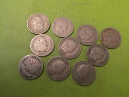 Schweiz ab 1881, Konvolut alte 10-Räppler