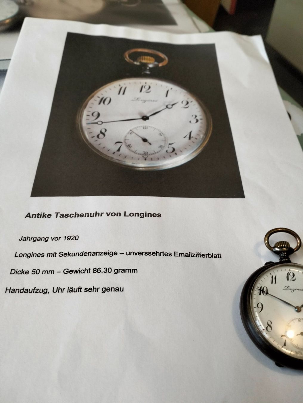 Longines Orologi: Antike Taschenuhr LONGINES – Usato da Ennetmoos venduto da brunhildenb