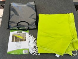 Sonnensegel Dreieck Grün 2,2m Neuwertig ☀️ Sommer Garten ⛱️