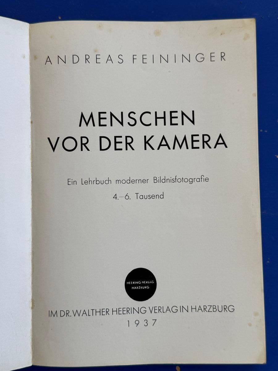 Livres: Feininger Andreas: MENSCHEN VOR DER KAMERA.  1937 – D'occasion à Adliswil par buch_und_kunst 1