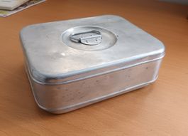 Vintage Aluminium Brotbox, Medizinische Aufbewahrungsbox