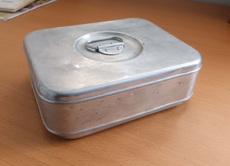 Vintage Aluminium Brotbox, Medizinische Aufbewahrungsbox